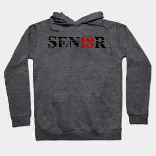 Distressed SEN18R (Senior) Graduation T-Shirt Hoodie